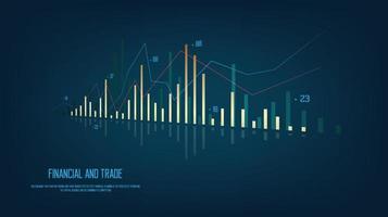 gráfico de acción de precios, un concepto de gráficos de comercio de divisas del mercado de valores para inversión financiera, gráfico de tendencias económicas, ilustración vectorial. vector