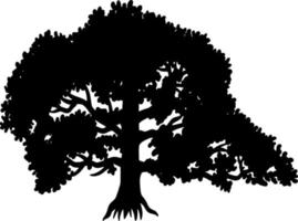 Tree silhouette vector for the website, for printing. Vector graphics.