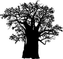 Tree silhouette vector for the website, for printing. Vector graphics.