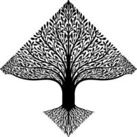 Tree silhouette vector for the website, for printing. Vector graphics.
