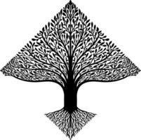 vector de silueta de árbol para el sitio web, para imprimir. gráficos vectoriales