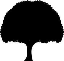 Tree silhouette vector for the website, for printing. Vector graphics.