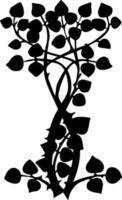 Tree silhouette vector for the website, for printing. Vector graphics.