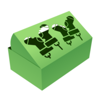 Christmas box mockup png