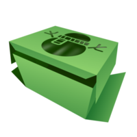 Christmas box mockup png