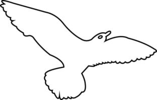 Flying bird continuous line drawing elements set isolated on white background for logo or decorative element. Vector illustration of animal form in trendy outline style.