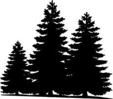 vector de silueta de árbol para el sitio web, para imprimir. gráficos vectoriales