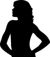 Silhouette woman vector for websites, printing, graphics design