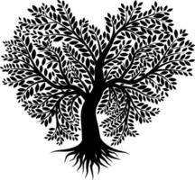 Tree silhouette vector for the website, for printing. Vector graphics.