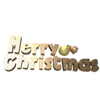 guld glad jul 3d png bild