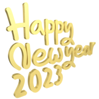 gold happy new year 3d png image