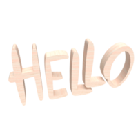 The wood text hello png image