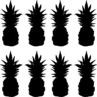 fruits and vegetables silhouette vector