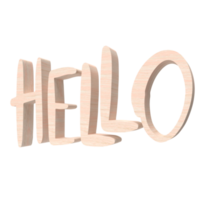 The wood text hello png image