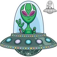 Alien Flying Saucer vector