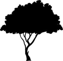 vector de silueta de árbol para el sitio web, para imprimir. gráficos vectoriales