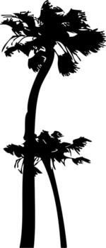 Tree silhouette vector for the website, for printing. Vector graphics.