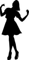 Silhouette woman vector for websites, printing, graphics design