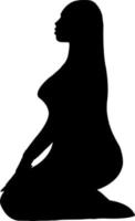 Silhouette woman vector for websites, printing, graphics design