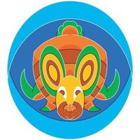 the carrot rabbit that look like a turtle is swimming vector