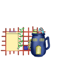 Aesthetic House Teapot png