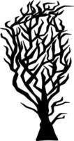 Tree silhouette vector for the website, for printing. Vector graphics.