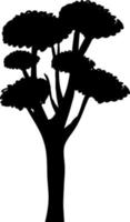 Tree silhouette vector for the website, for printing. Vector graphics.