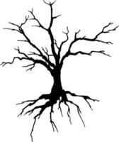 Tree silhouette vector for the website, for printing. Vector graphics.