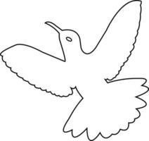 un dibujo de línea continua de palomas voladoras. dos pájaros símbolo de paz, amor y libertad en un estilo lineal simple. concepto para el trazo editable del icono del movimiento laboral nacional. ilustración vectorial vector