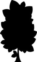 Tree silhouette vector for the website, for printing. Vector graphics.