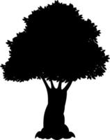 vector de silueta de árbol para el sitio web, para imprimir. gráficos vectoriales