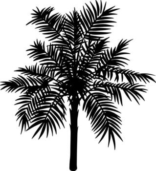 Tree silhouette vector for the website, for printing. Vector graphics.