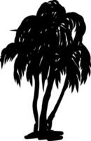 Tree silhouette vector for the website, for printing. Vector graphics.