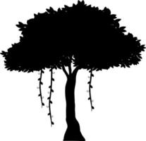 Tree silhouette vector for the website, for printing. Vector graphics.