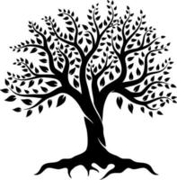 Tree silhouette vector for the website, for printing. Vector graphics.