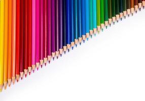 multi-colored pencils on multi-colored background, Close up, copy space, Modern art. Modern design photo