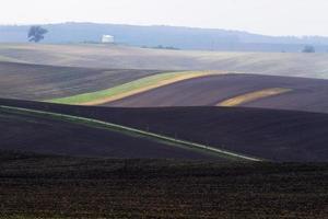 paisaje otoñal en los campos de moravia foto