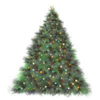 sparkling garland on a Christmas tree png