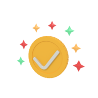 3d illustration of check list success done png