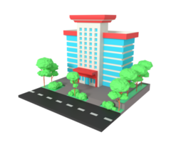 3d illustration of offices building png