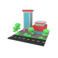3d illustration of offices building png