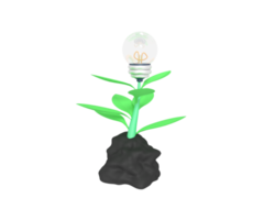 3d illustration of electricity saving png