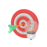 3d illustration of idea target business png