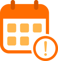 Calendar icon in flat design style. Date signs illustration. png