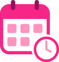 ícone de calendário em estilo de design plano. ilustração de sinais de data. png