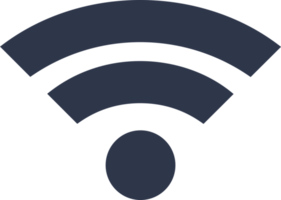 WLAN-Symbol in grauen Farben. Abbildung der drahtlosen Zeichen. png