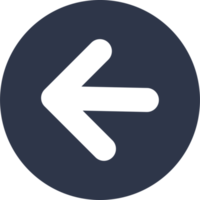 Left arrow direction solid icon in grey colors. Interface signs illustration. png