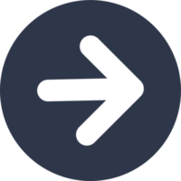 icône solide de direction de la flèche droite dans les couleurs grises. illustration de signes d'interface. png
