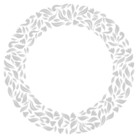 hoja, imagen orgánica, forma de círculo de composición floral para elementos ornamentales, decorativos o de diseño gráfico. formato png