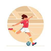 Female Soccer Player vector